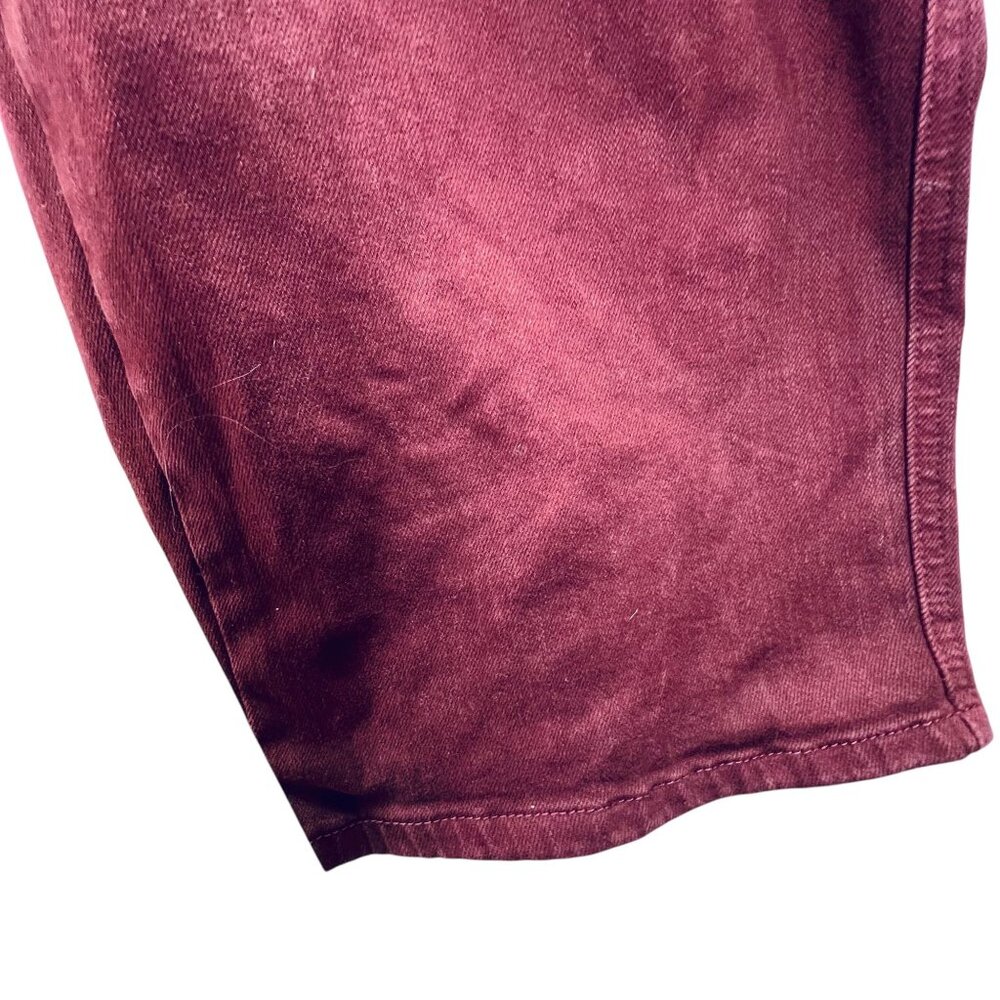 Judy Blue Burgundy Capri Pants 18W Oxblood High Waist Garment Dyed Stretch - Picture 4 of 13